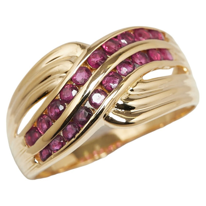 K18YG Yellow Gold Ruby 0.80ct Ring in Excellent Condition