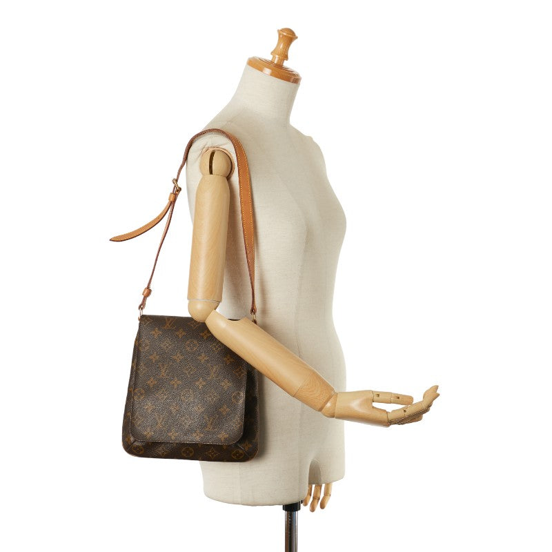 Louis Vuitton Monogram Musette Salsa Short Shoulder Bag M51258 Brown PVC Leather in Very Good Condition