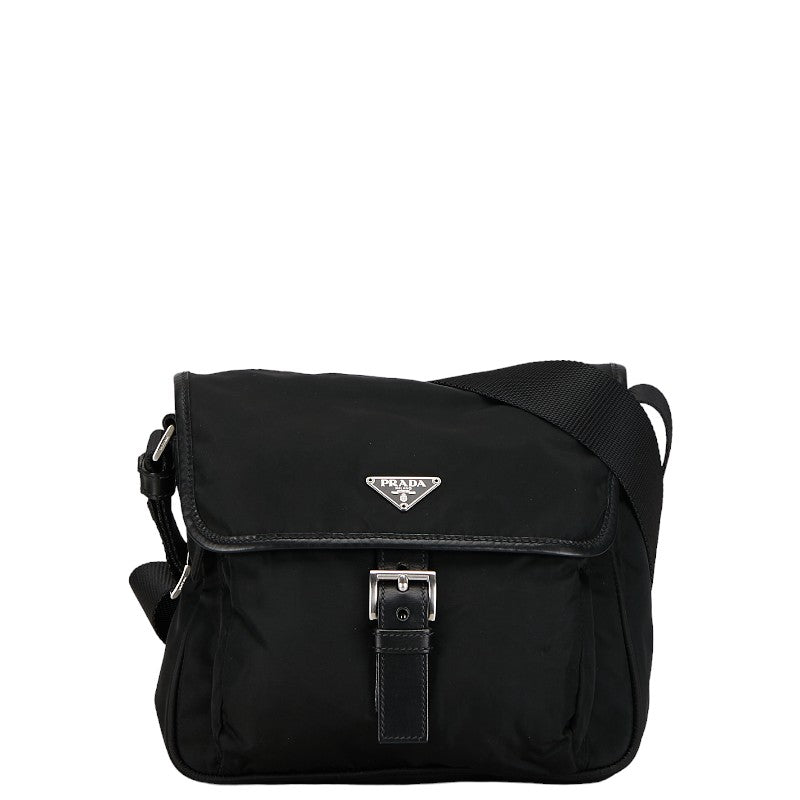 Prada Nylon Shoulder Bag Black in Good Condition