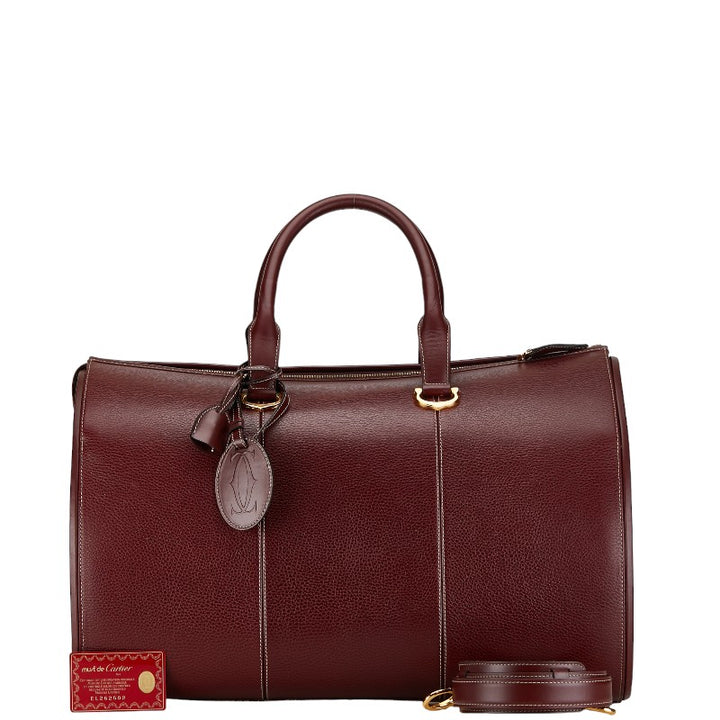 Cartier Must Line Leather Boston Bag in Very Good Condition