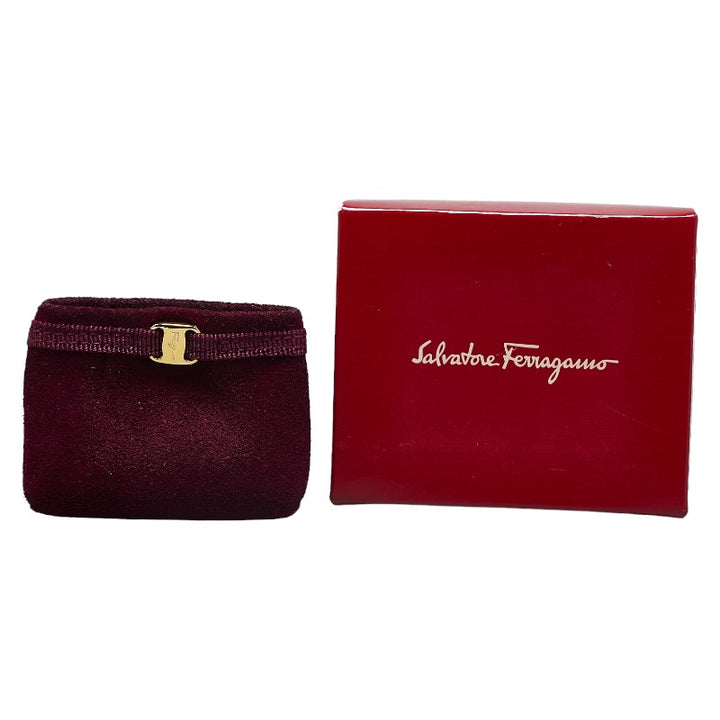 Salvatore Ferragamo Suede Vara Ribbon Accessory Case in Very Good Condition