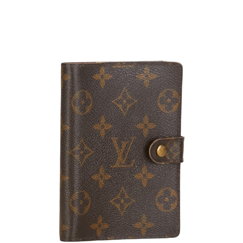 Louis Vuitton Monogram Agenda PM Notebook Cover R20005 Brown PVC Leather in Very Good Condition