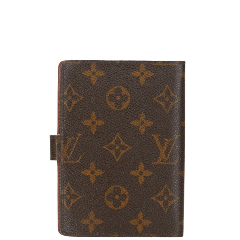 Louis Vuitton Monogram Agenda PM Notebook Cover R20005 Brown PVC Leather in Very Good Condition