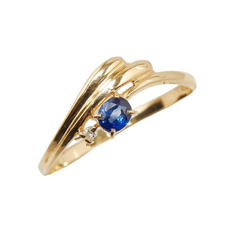 K18YG Yellow Gold Sapphire Ring