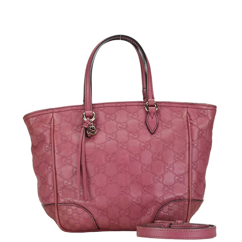 Gucci Leather Guccissima 2WAY Handbag 353121 Pink in Very Good Condition