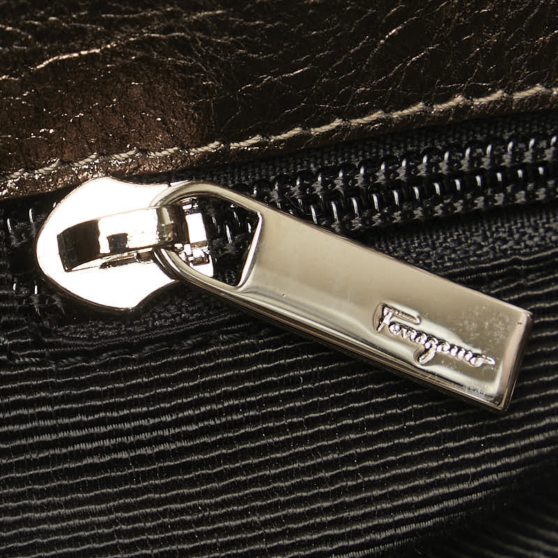 Salvatore Ferragamo Leather Gancini Shoulder Bag