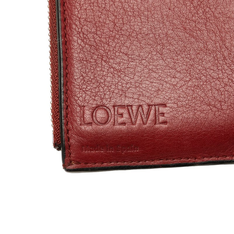 Loewe Anagram Leather Compact Wallet Black in Very Good Condition