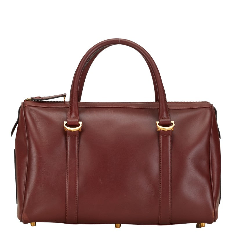 Cartier Must de Cartier Boston Bag  Leather Travel Bag in Good condition