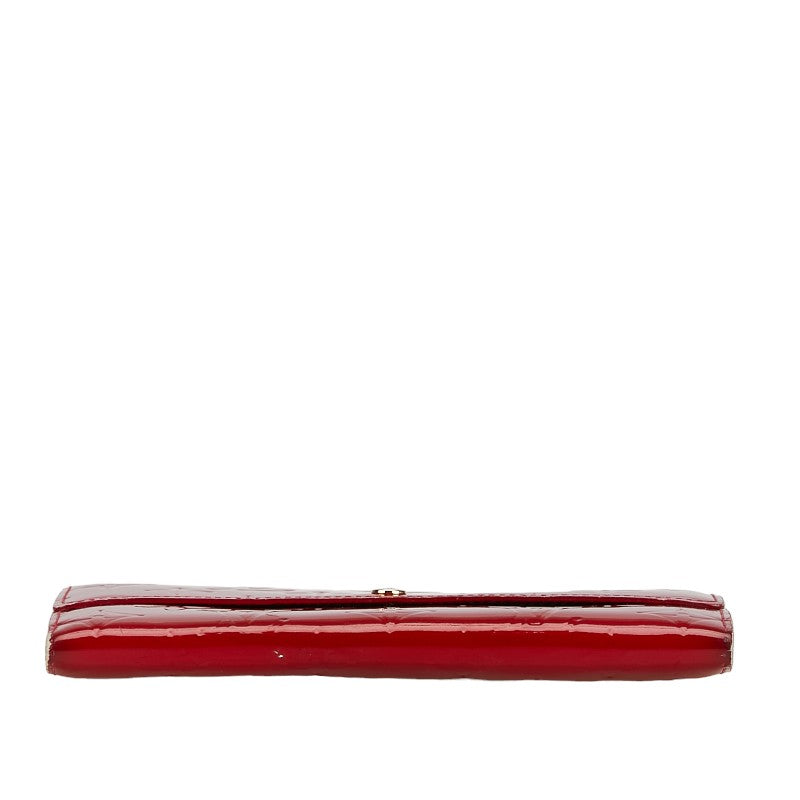 Louis Vuitton Monogram Vernis Sarah Long Wallet M93530 Red Patent Leather in Good Condition