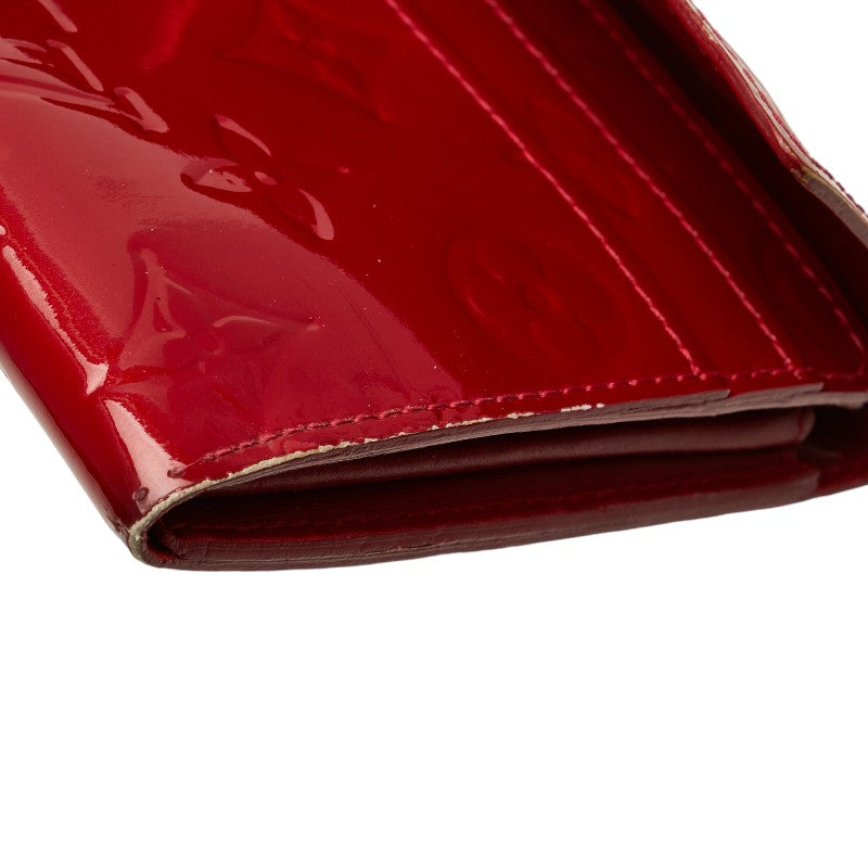 Louis Vuitton Monogram Vernis Sarah Long Wallet M93530 Red Patent Leather in Good Condition