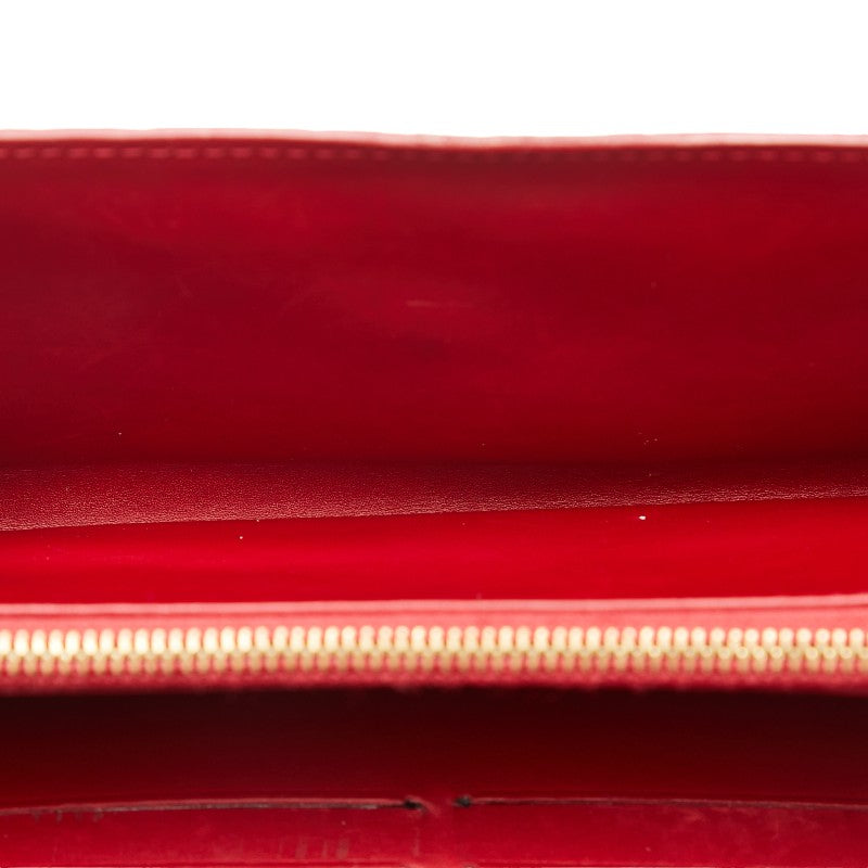 Louis Vuitton Monogram Vernis Sarah Long Wallet M93530 Red Patent Leather in Good Condition