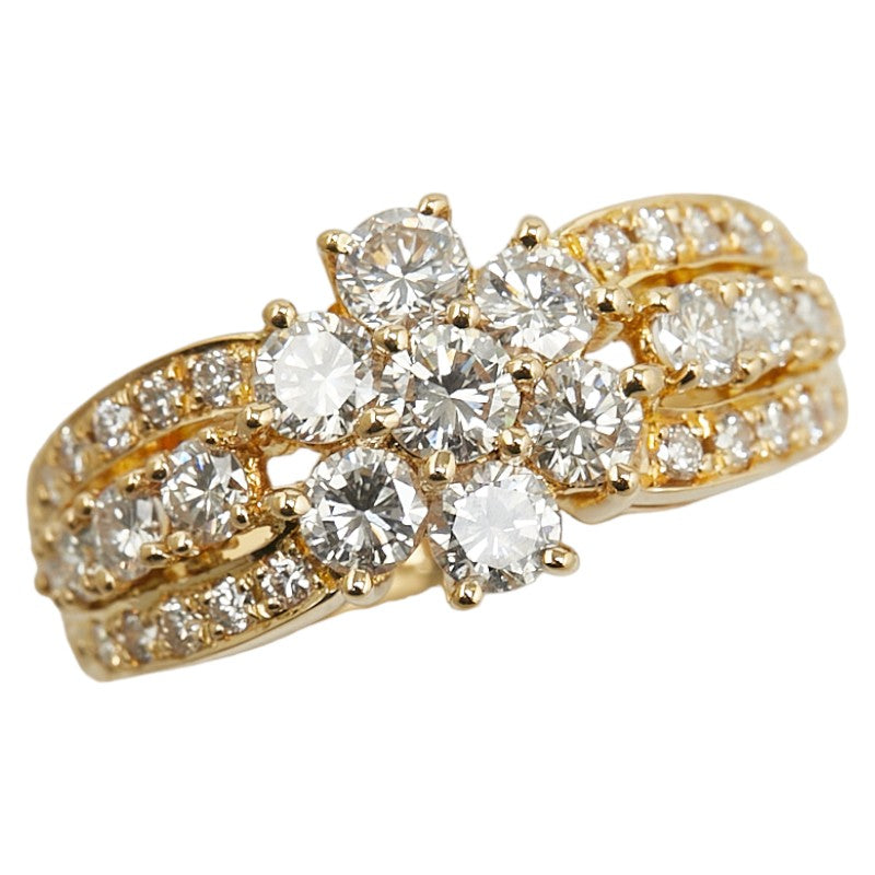 K18YG Yellow Gold Diamond 1.38ct Ring for Women