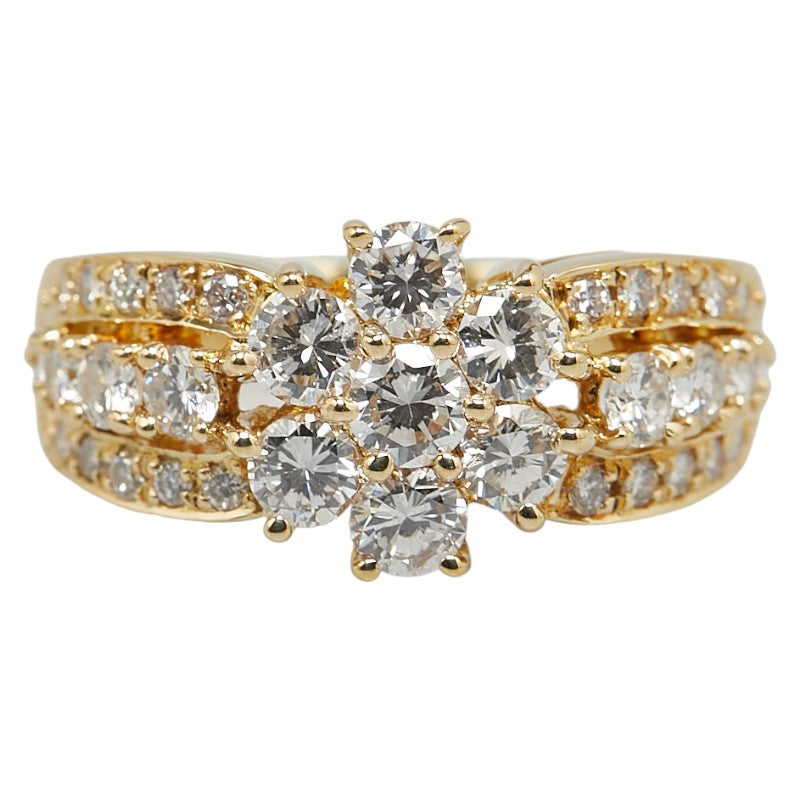 K18YG Yellow Gold Diamond 1.38ct Ring for Women in Great Condition