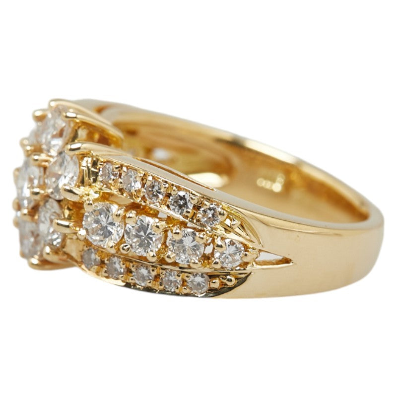 K18YG Yellow Gold Diamond 1.38ct Ring for Women in Great Condition