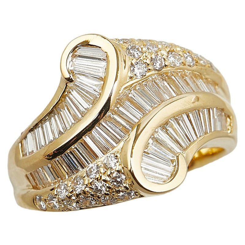 K18YG Yellow Gold Diamond 1.78ct Ring