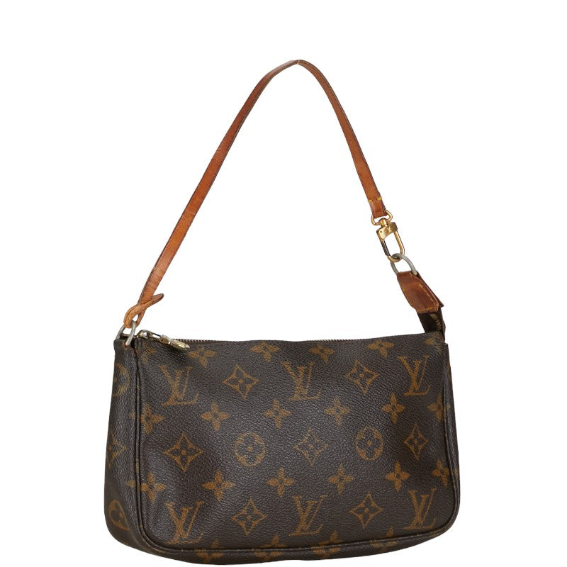 Louis Vuitton Pochette Accessoires Canvas Handbag M51980 in Fair condition