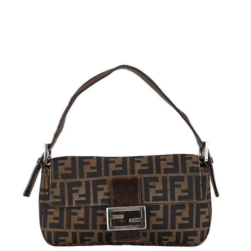 Fendi Zucca Mamma Bucket Handbag Canvas Leather