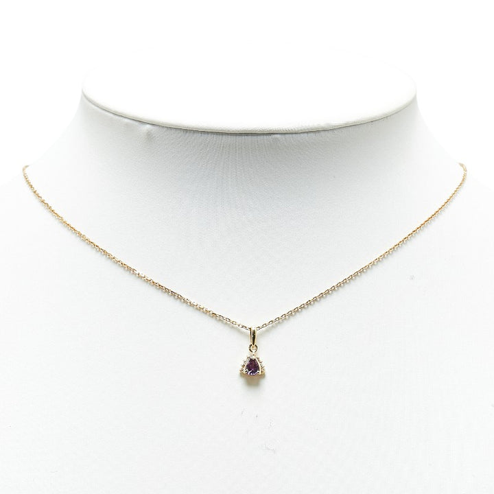 K18YG Yellow Gold Sapphire Petit Necklace in Excellent Condition