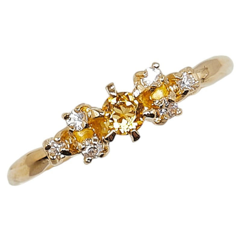 K18YG Yellow Gold Citrine Ring in Excellent Condition