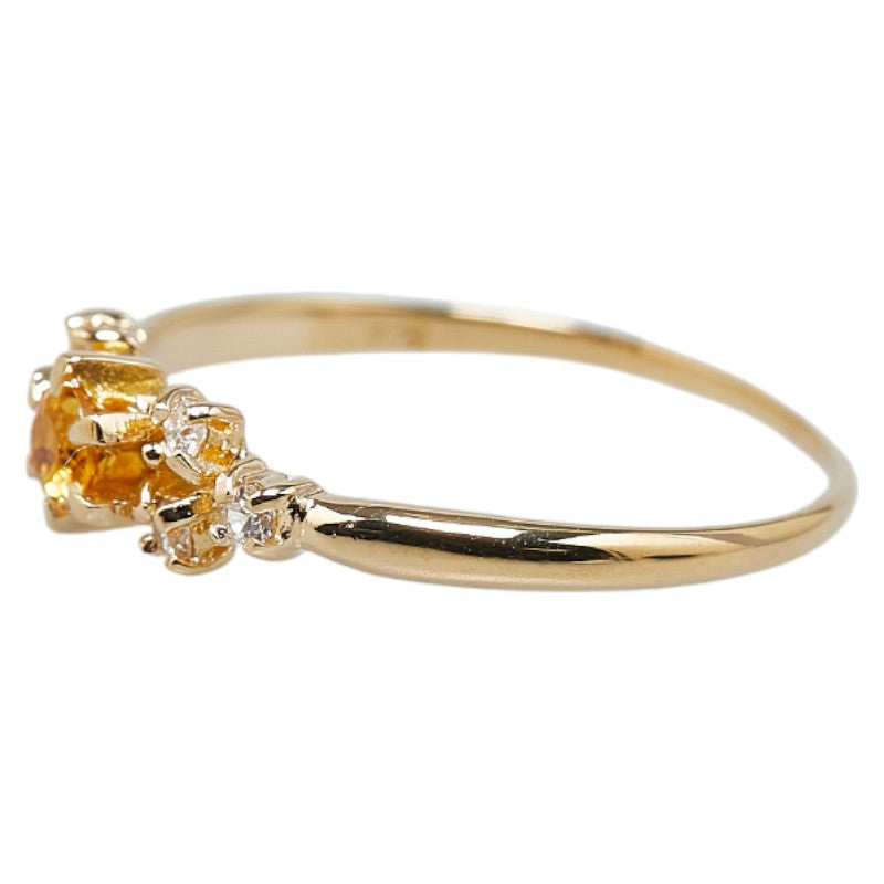 K18YG Yellow Gold Citrine Ring in Excellent Condition