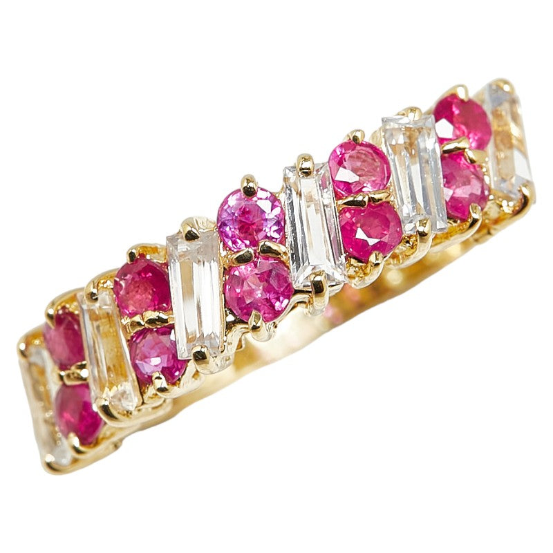 K18YG Yellow Gold Ruby Ring in Great Condition