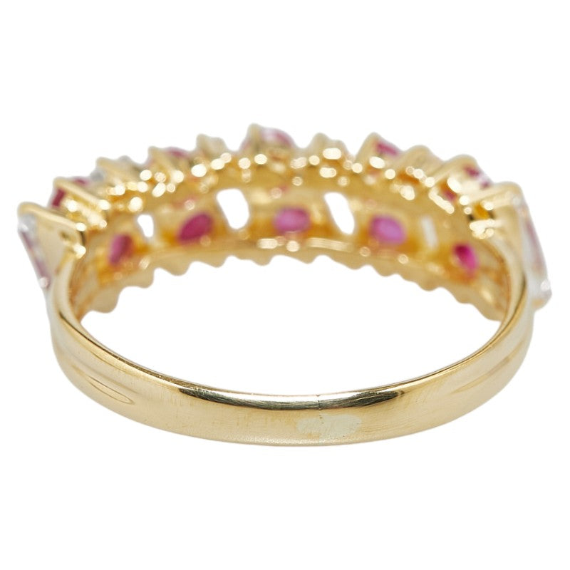 K18YG Yellow Gold Ruby Ring in Great Condition