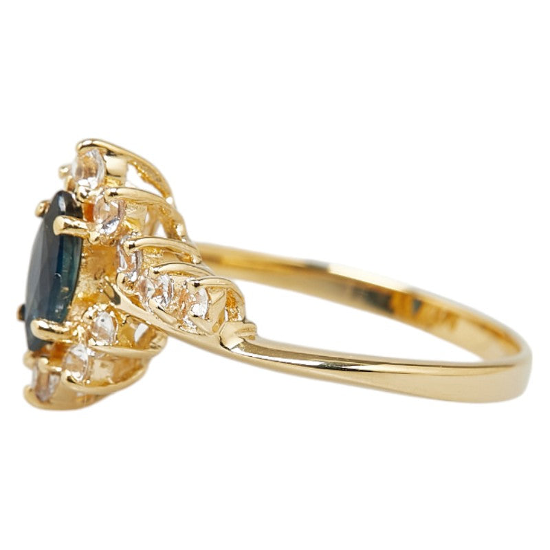 K18YG Yellow Gold Sapphire Ring in Excellent Condition