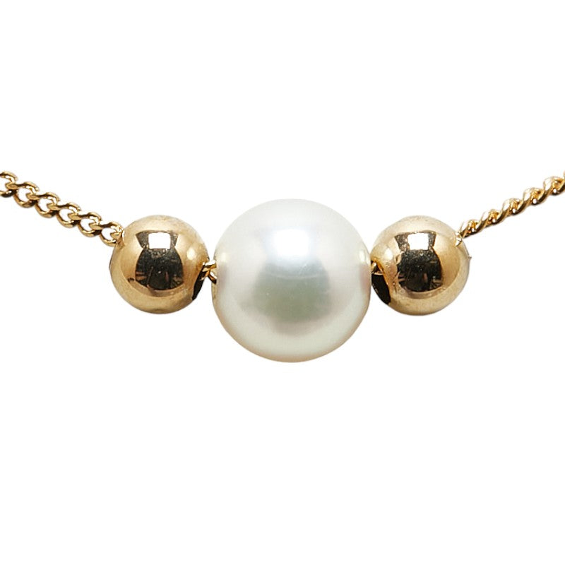 [LuxUness] 18k Gold Pearl Necklace Metal Necklace in Excellent condition