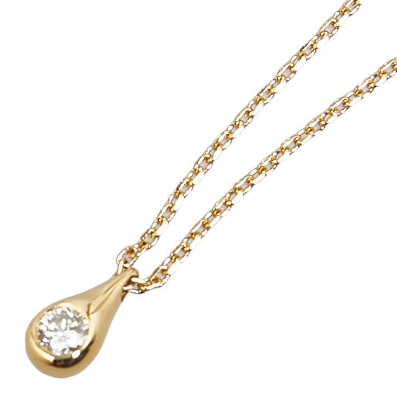 K18YG Diamond Pear Shape Necklace Yellow Gold