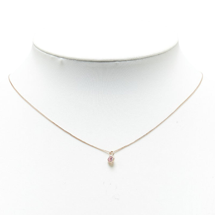 K10PG Pink Gold Zirconia Necklace in Excellent Condition