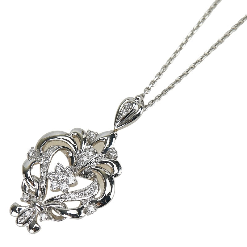 Platinum Pt900 Pt850 Diamond Pendant Necklace