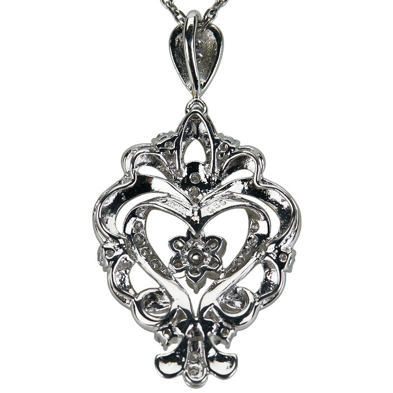 Platinum Pt900 Pt850 Diamond Pendant Necklace