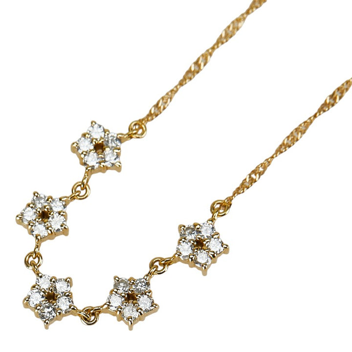 K18YG Yellow Gold Diamond Necklace for Women