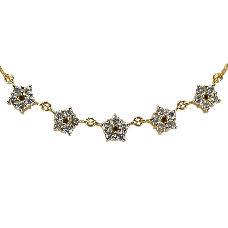 K18YG Yellow Gold Diamond Necklace for Women