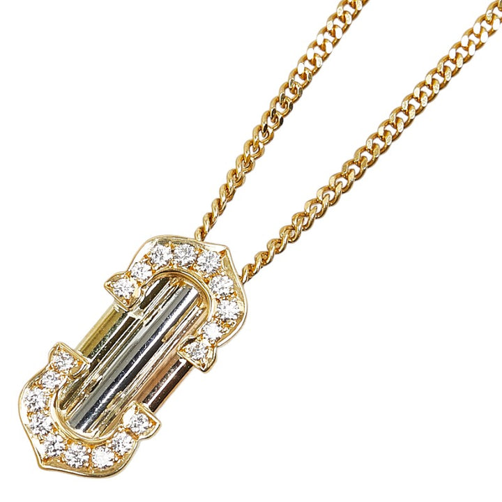 K18YG Yellow Gold, K18PG Pink Gold, Pt900 Platinum Diamond Necklace