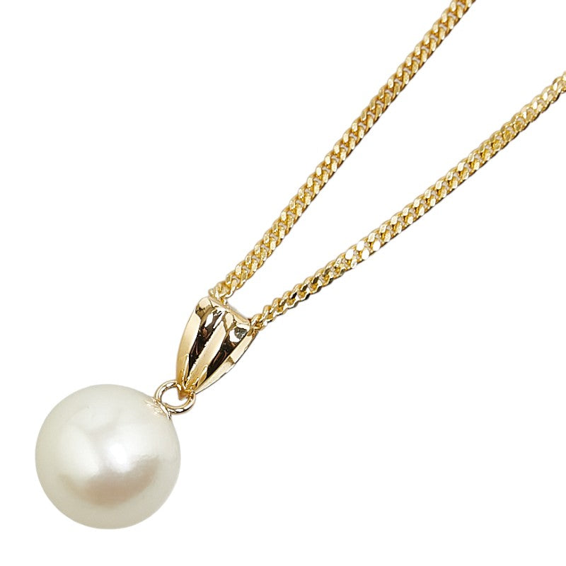 [LuxUness] 18k Gold Pearl Pendant Necklace Metal Necklace in Excellent condition