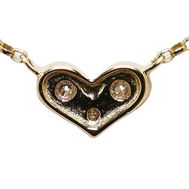 K18YG Yellow Gold Heart Motif Necklace in Excellent Condition