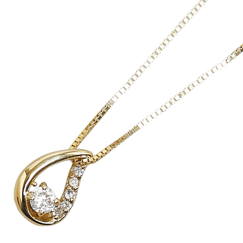 [LuxUness] 18k Gold Diamond Pendant Necklace Metal Necklace in Excellent condition
