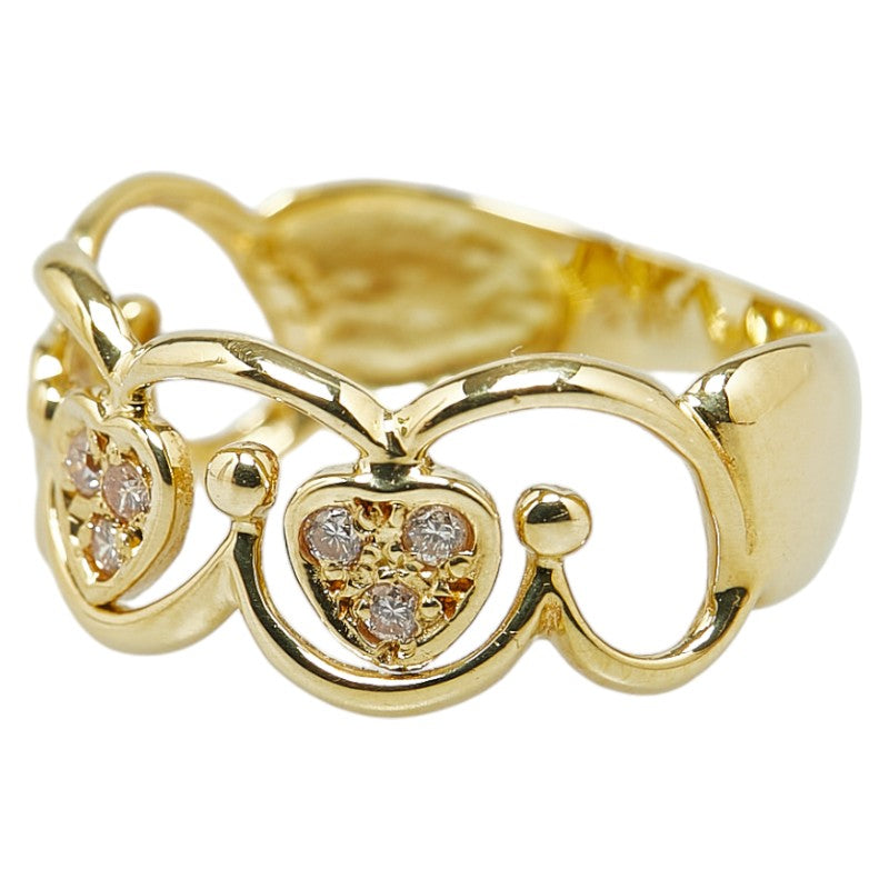 K18YG Yellow Gold Diamond Ring