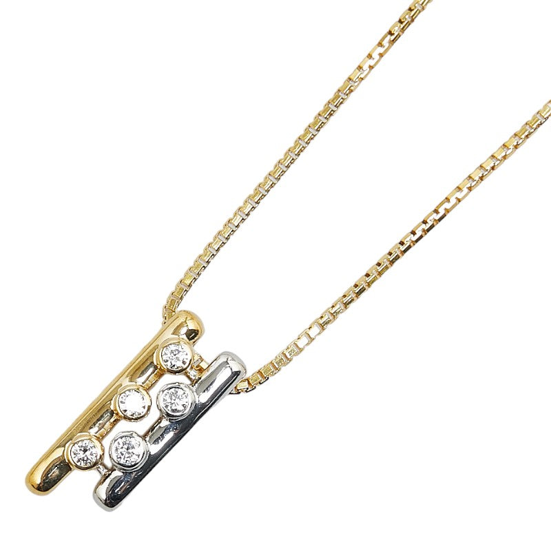 Other 18k Gold & Platinum Diamond Pendant Necklace Metal Necklace in Excellent condition