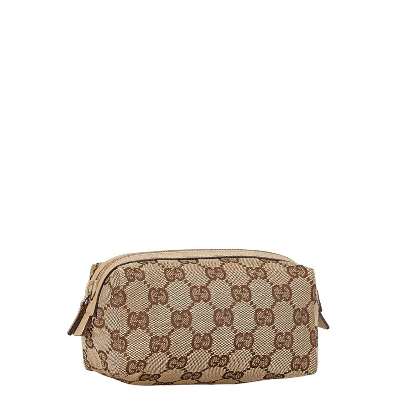 Gucci GG Canvas Accessory Pouch Canvas Vanity Bag 29596 in Good condition