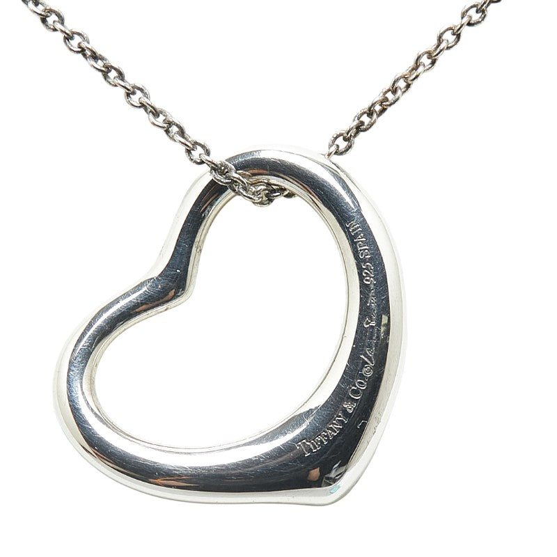 Tiffany & Co Open Heart Necklace Silver