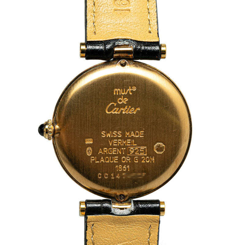 Cartier Must de Vendome Arabic Quartz Watch 1861 in Very Good Condition