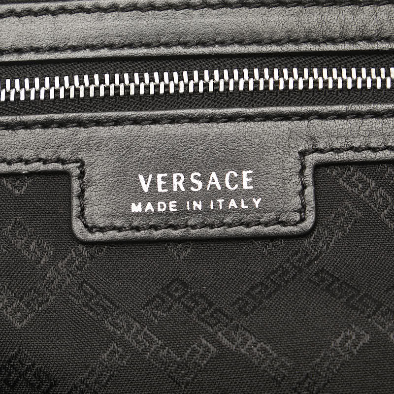 Versace Medusa Leather Handbag Black in Very Good Condition