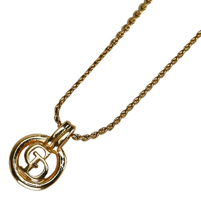 Dior Gold Plated CD Logo Necklace