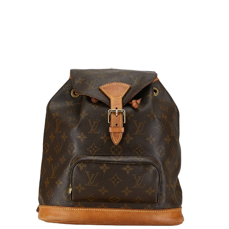 Louis Vuitton Monogram Montsouris MM Backpack M51136 Brown PVC Leather in Very Good Condition