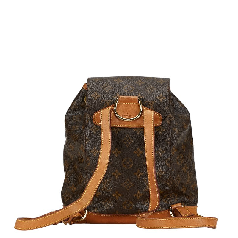 Louis Vuitton Monogram Montsouris MM Backpack M51136 Brown PVC Leather in Very Good Condition