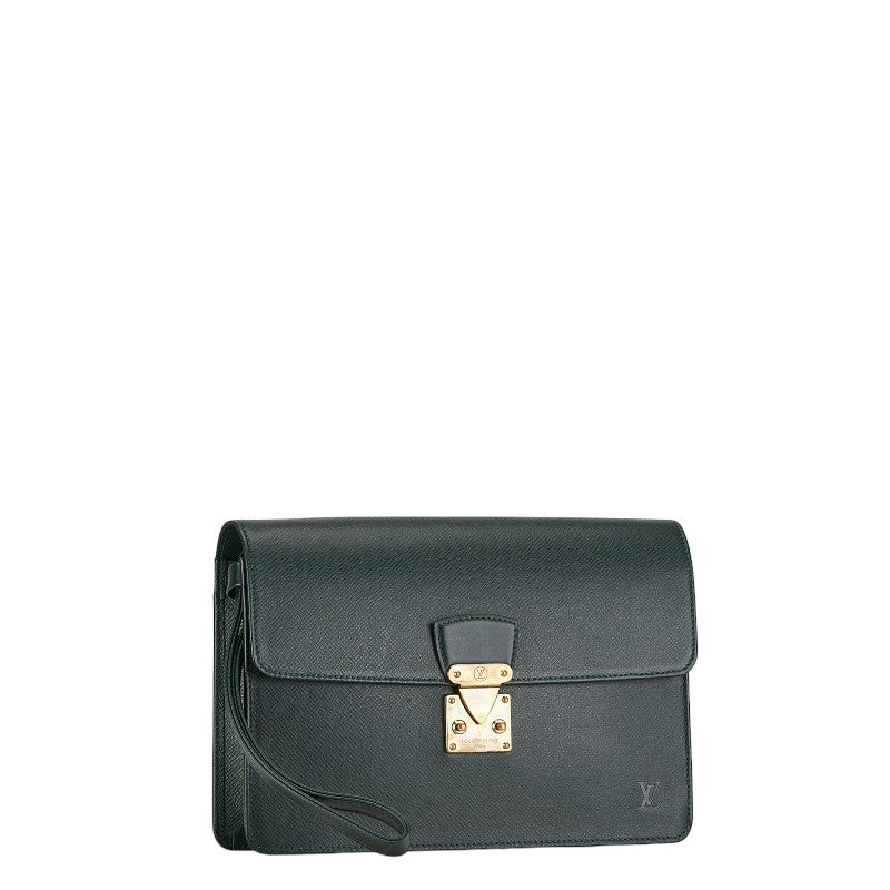 Louis Vuitton Pochette Kourad Leather Clutch Bag M30194 in Fair condition