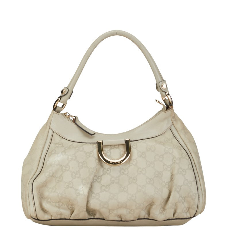 Gucci GG Canvas Abbey Shoulder Bag Leather Shoulder Bag 190525 in Good condition