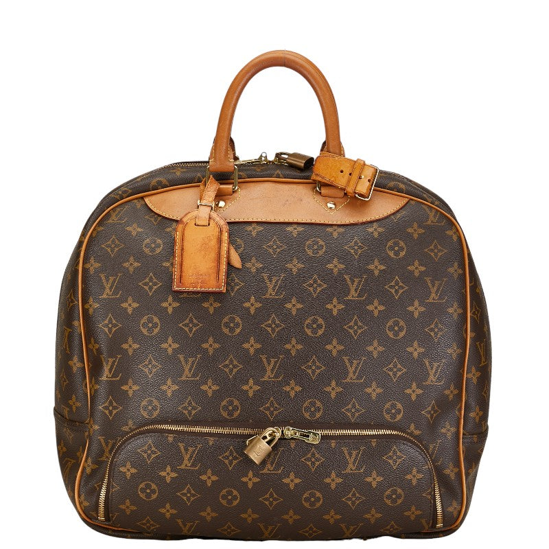 Louis Vuitton Monogram Evasion Boston Travel Bag M41443 Brown PVC Leather in Very Good Condition